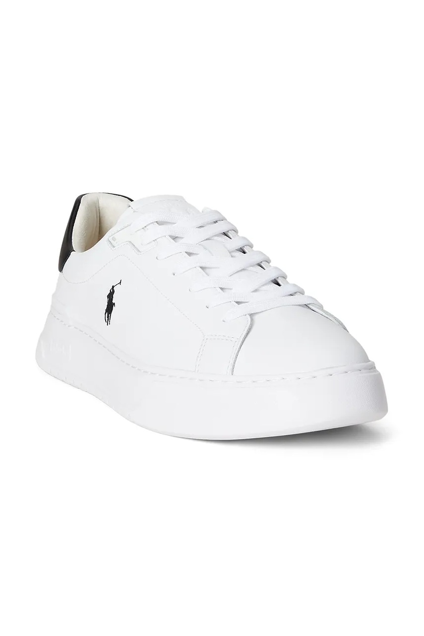 Кожаные кроссовки Polo Ralph Lauren Rlite Court цвет белый 809974097002