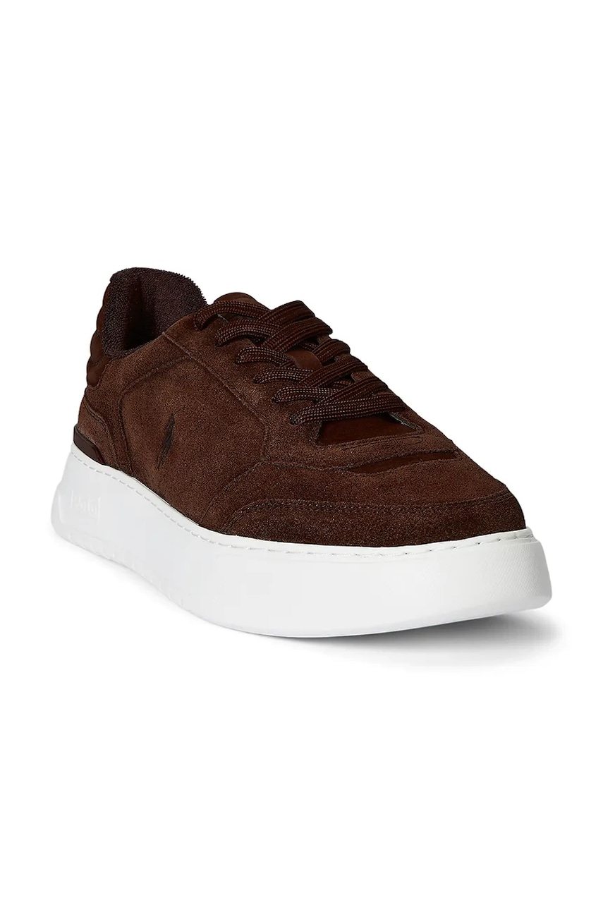 Кожаные кроссовки Polo Ralph Lauren Rlite Sport цвет коричневый 809974099002 Кожаные кроссовки Polo Ralph Lauren Rlite Sport цвет коричневый 809974099002