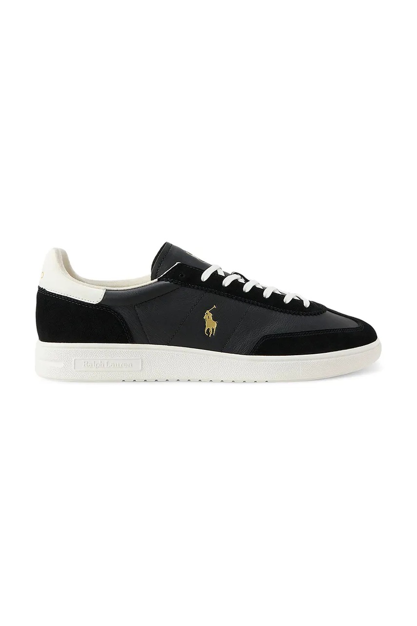 Levně Kožené tenisky Polo Ralph Lauren Bedford Pp pánské, černá barva, 809978009001