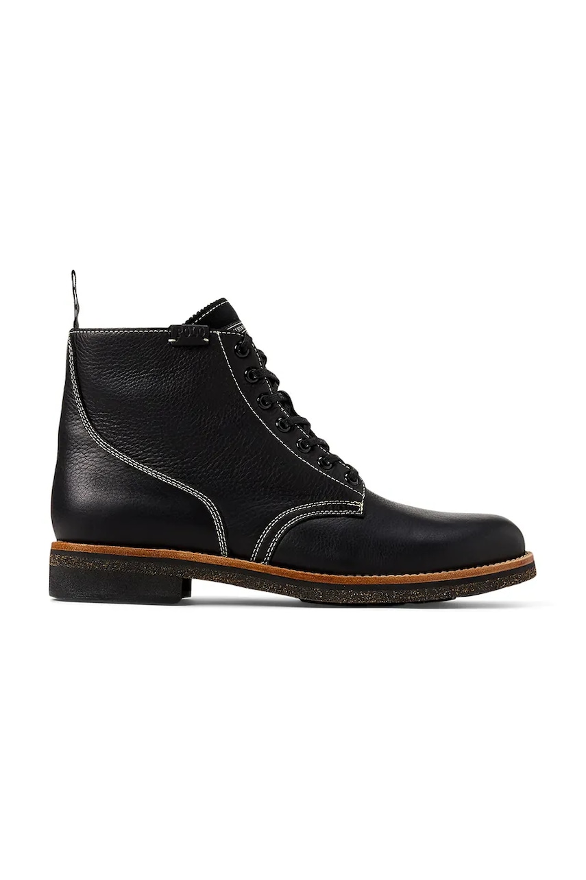 Levně Vysoké kožené boty Polo Ralph Lauren Radford Boot černá barva, 812959000001