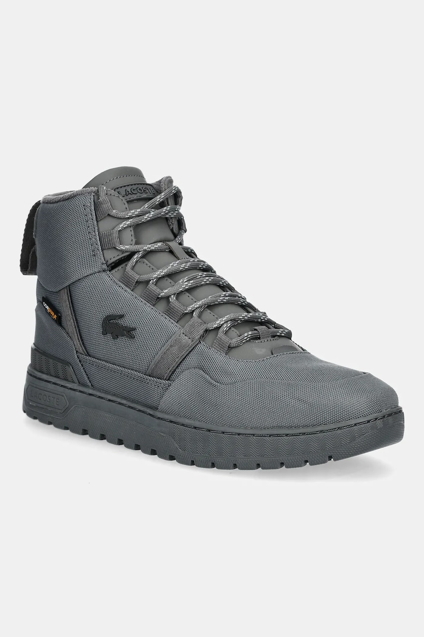 Levně Tenisky Lacoste T-Clip Winter Mid Sneakers pánské, šedá barva, 50SMA0195