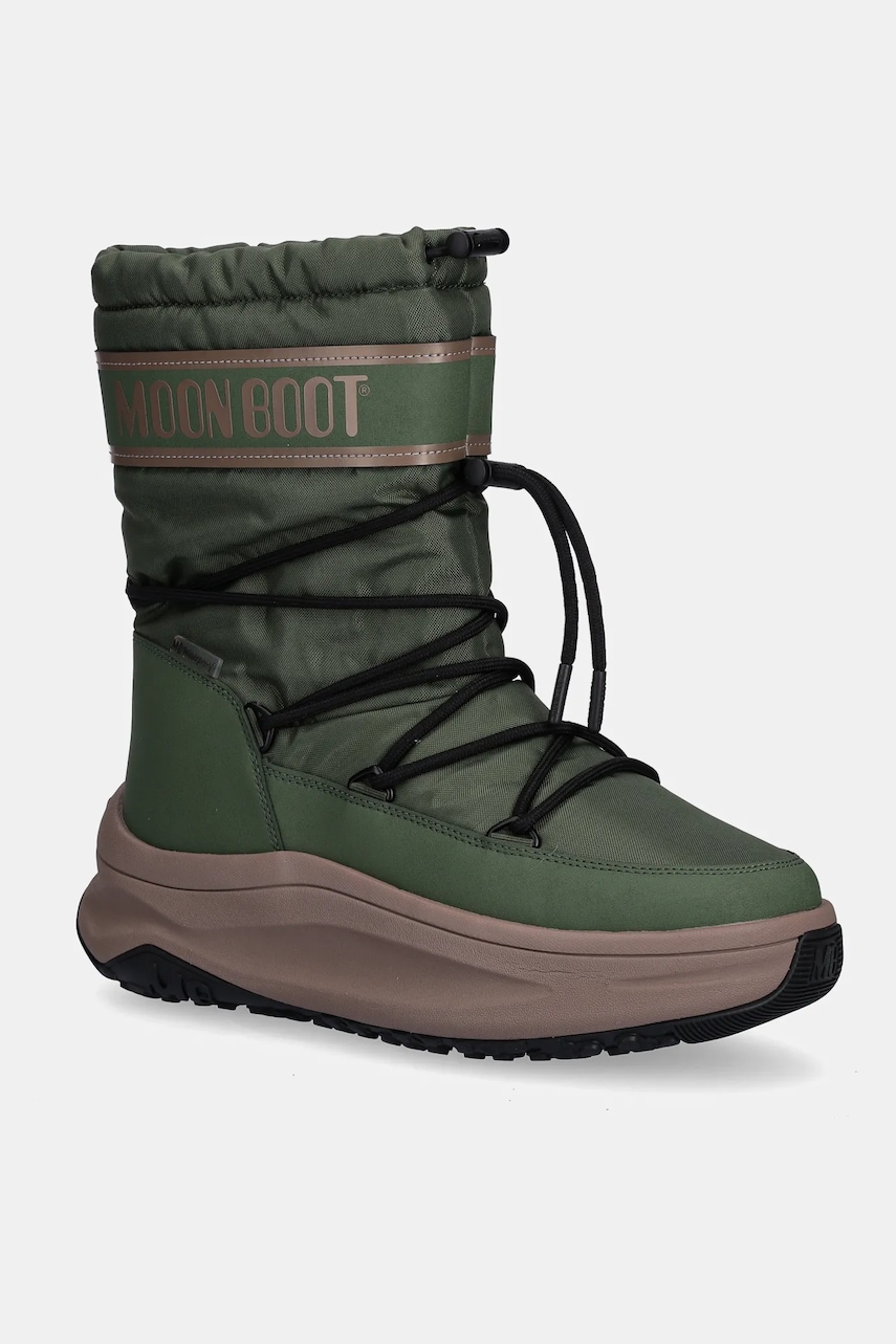 Levně Sněhule Moon Boot MB MOON247 POLAR WP zelená barva, 80D2490010 G016