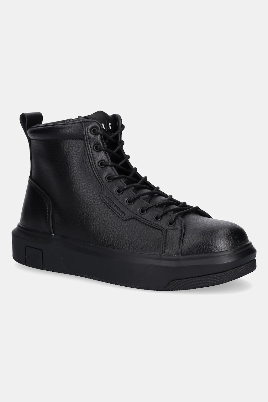 Armani Exchange ghete de piele culoarea negru, XM001963 AF19402 UC001