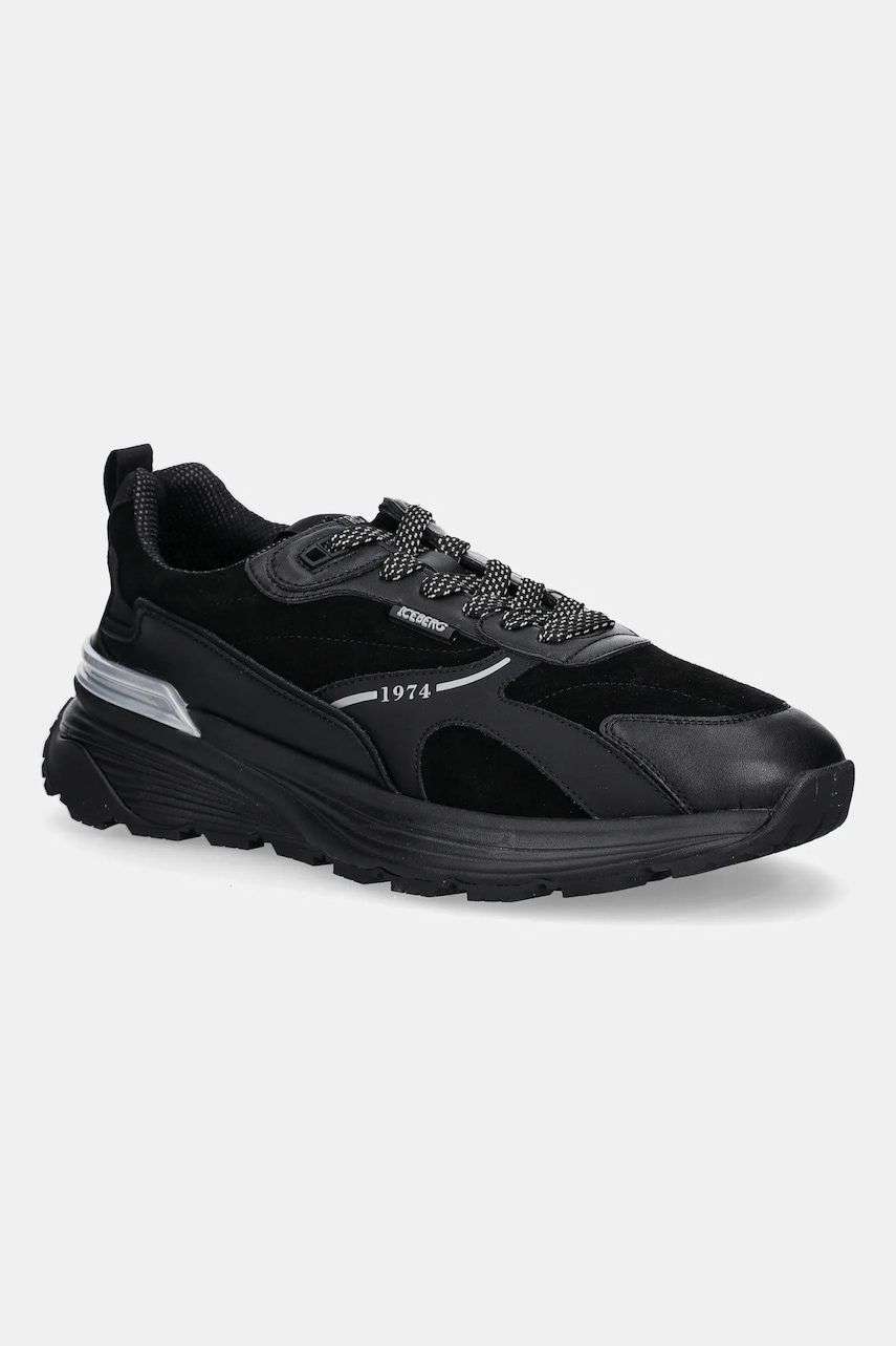 Iceberg sneakers din piele Hawk culoarea negru, IU175807