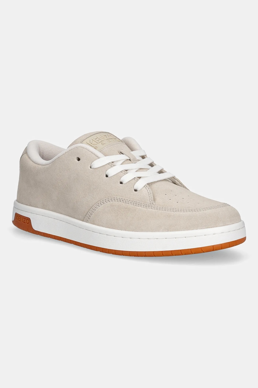 Kenzo sneakers din piele întoarsă Dome Low Top Sneakers culoarea bej, FF65SN061L56.04