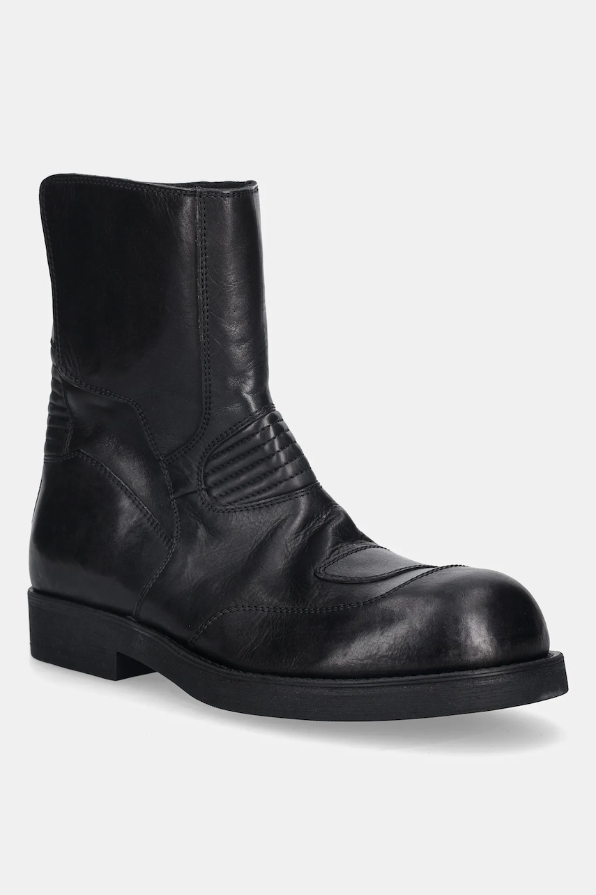 MM6 Maison Margiela ghete de piele culoarea negru, SH3WU0015.P7431.T8013