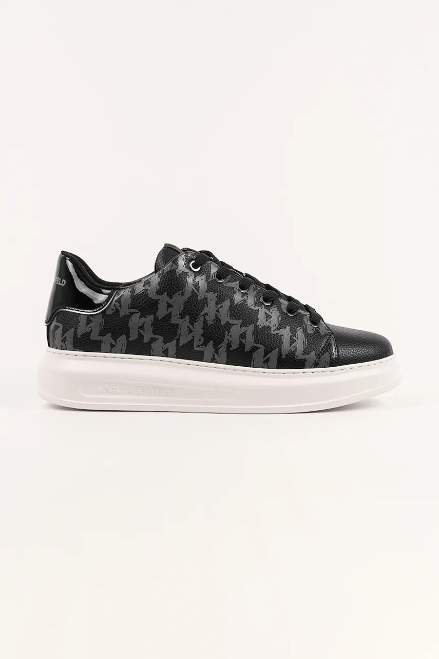 Karl Lagerfeld sneakers din piele KAPRI culoarea gri, KL52544A