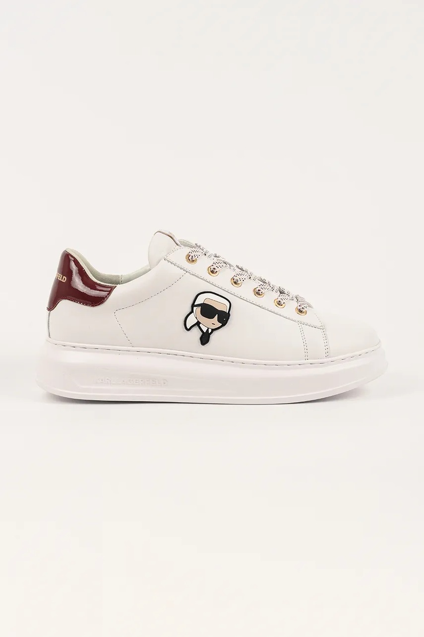 Levně Kožené tenisky Karl Lagerfeld KAPRI MENS pánské, bílá barva, KL52530N