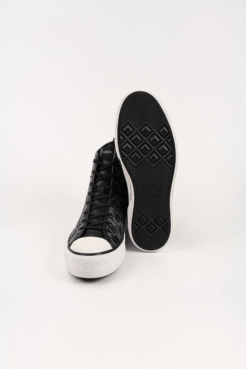 Δερμάτινα ελαφριά παπούτσια Karl Lagerfeld KAMPUS MAX MNS χρώμα: μαύρο, KL50449 φωτογραφία