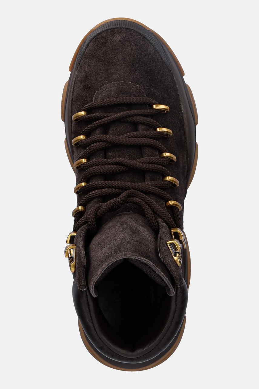 Σουέτ παπούτσια Michael Kors Atlas ανδρικά, χρώμα: καφέ, 42F5ATFB5S.251 φωτογραφία