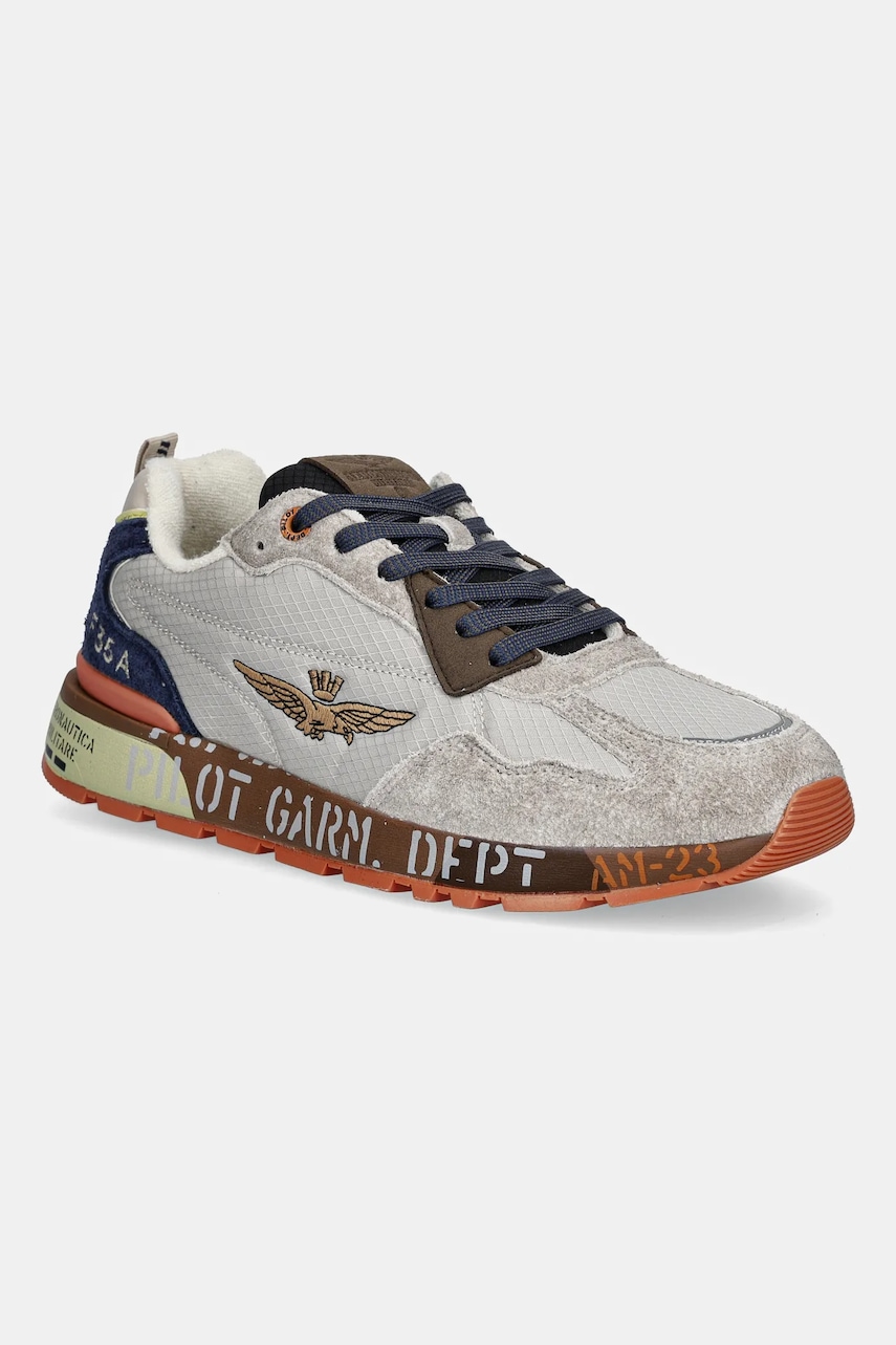 Aeronautica Militare sneakers din piele SNEAKERS culoarea bej, 252SC0276UCT03546 Aeronautica Militare sneakers din piele SNEAKERS culoarea bej, 252SC0276UCT03546