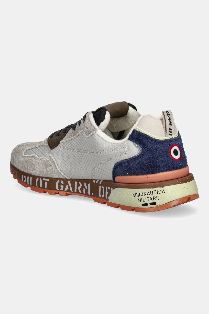 Δερμάτινα αθλητικά παπούτσια Aeronautica Militare SNEAKERS χρώμα: μπεζ, 252SC0276UCT03546 φωτογραφία