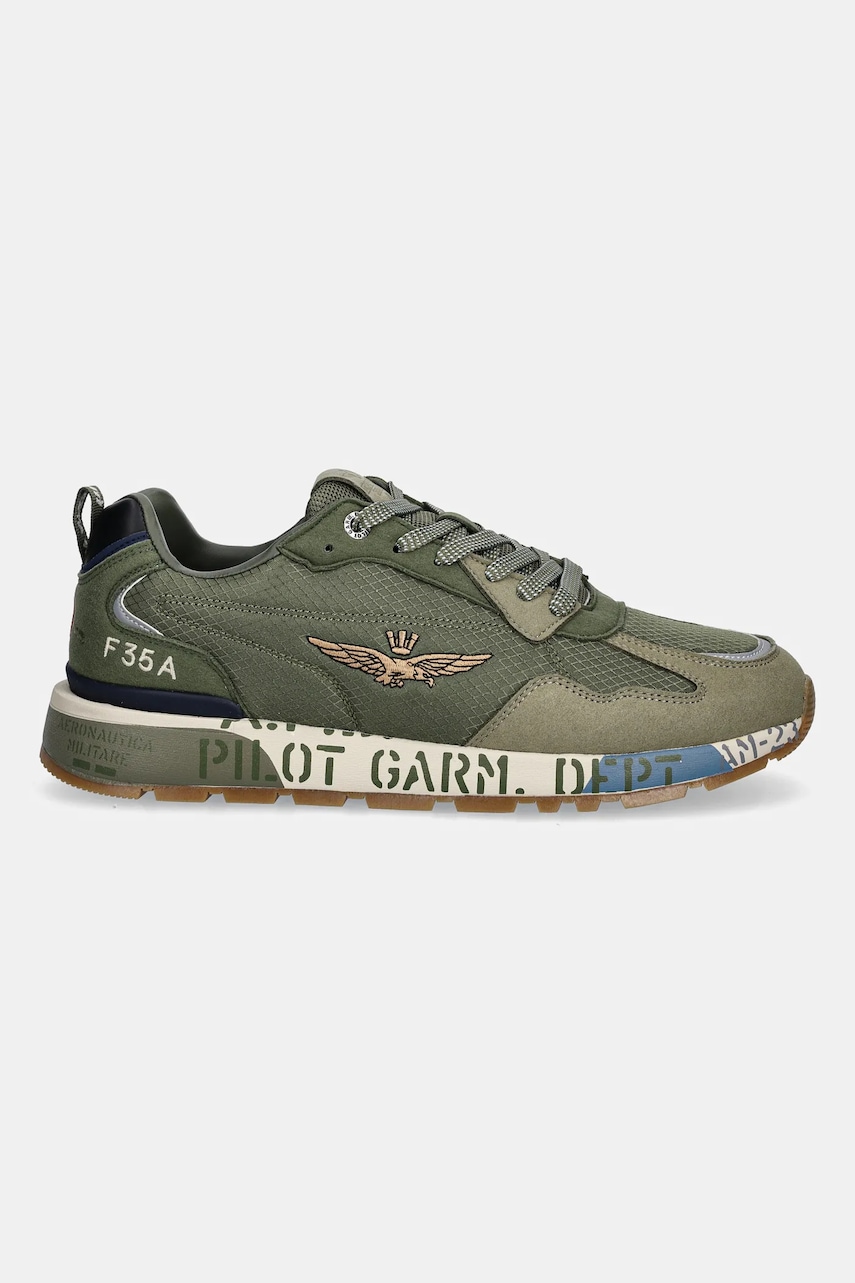Кроссовки Aeronautica Militare SNEAKERS цвет зелёный 252SC0276UCT04249 Кроссовки Aeronautica Militare SNEAKERS цвет зелёный 252SC0276UCT04249