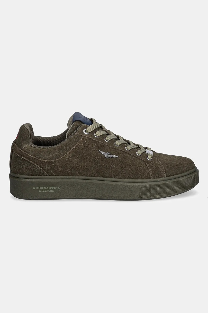 Замшевые кроссовки Aeronautica Militare SNEAKERS цвет зелёный 252SC0307UPL00278