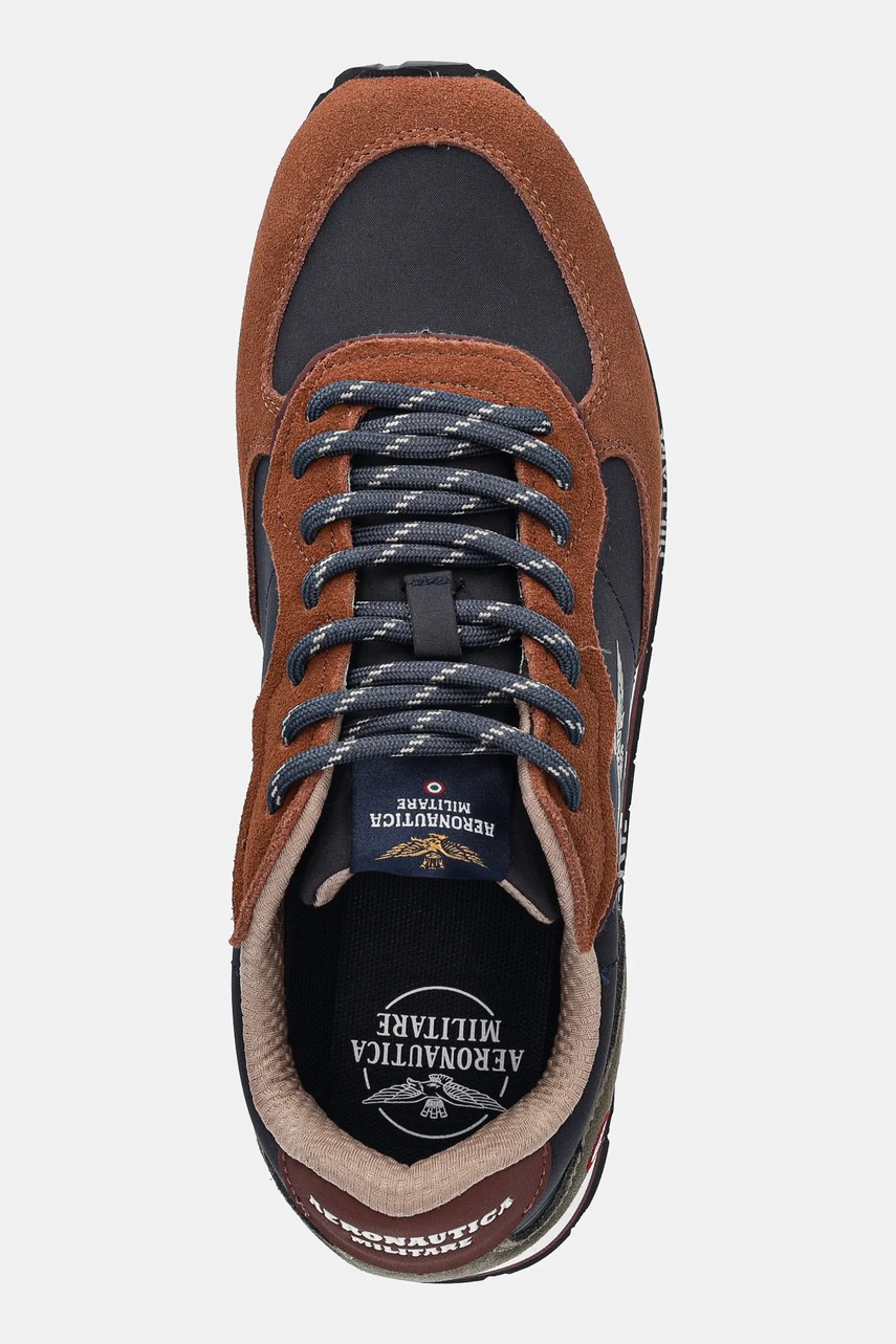 Αθλητικά Aeronautica Militare SNEAKERS χρώμα: καφέ, 252SC0320UPL00313 φωτογραφία