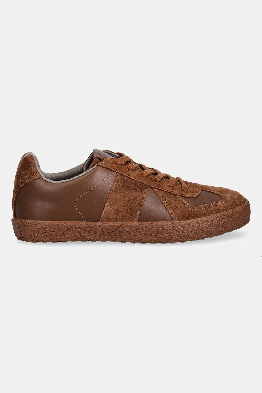 Кожаные кроссовки AllSaints JAIMEE LOW TOP цвет коричневый M052FB Кожаные кроссовки AllSaints JAIMEE LOW TOP цвет коричневый M052FB