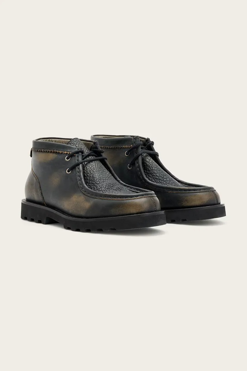 Кожаные туфли AllSaints SKIFF BOOT цвет чёрный M069FC