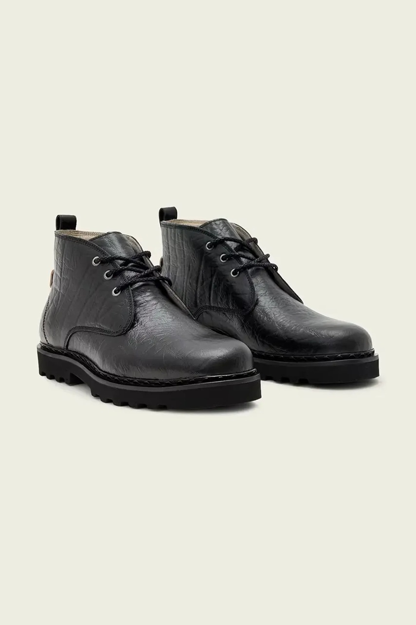 Кожаные туфли AllSaints SKIFF MID BOOT цвет чёрный M028FD
