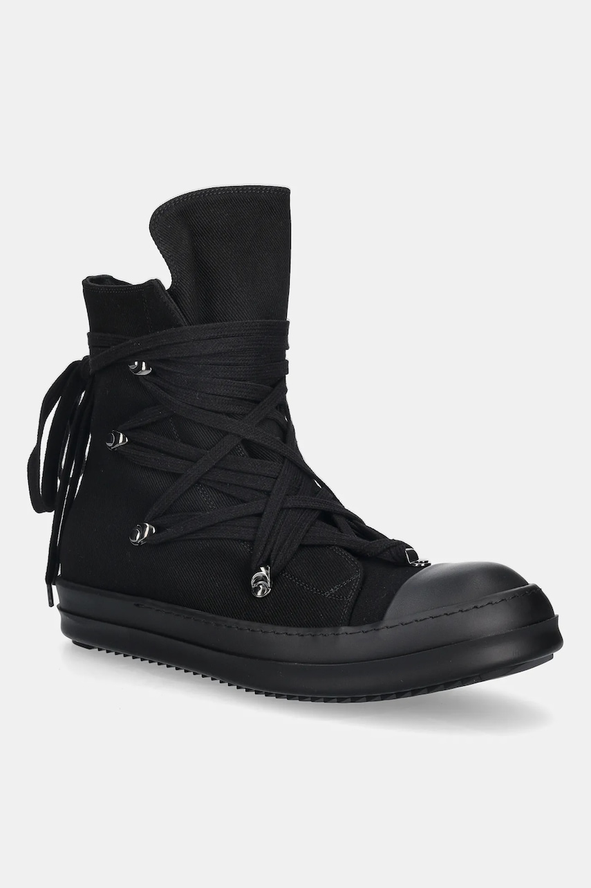 Rick Owens DRKSHDW teniși Megalace Sneaks culoarea negru, DU02E7809.DOW1