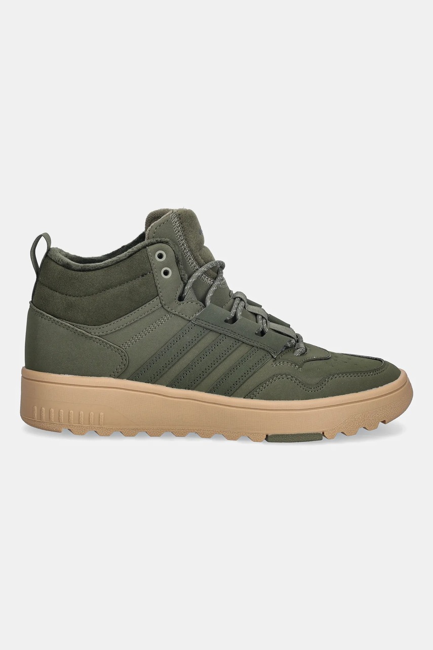 Кроссовки adidas Hoops 4.0 Mid Winterized цвет зелёный JQ5363