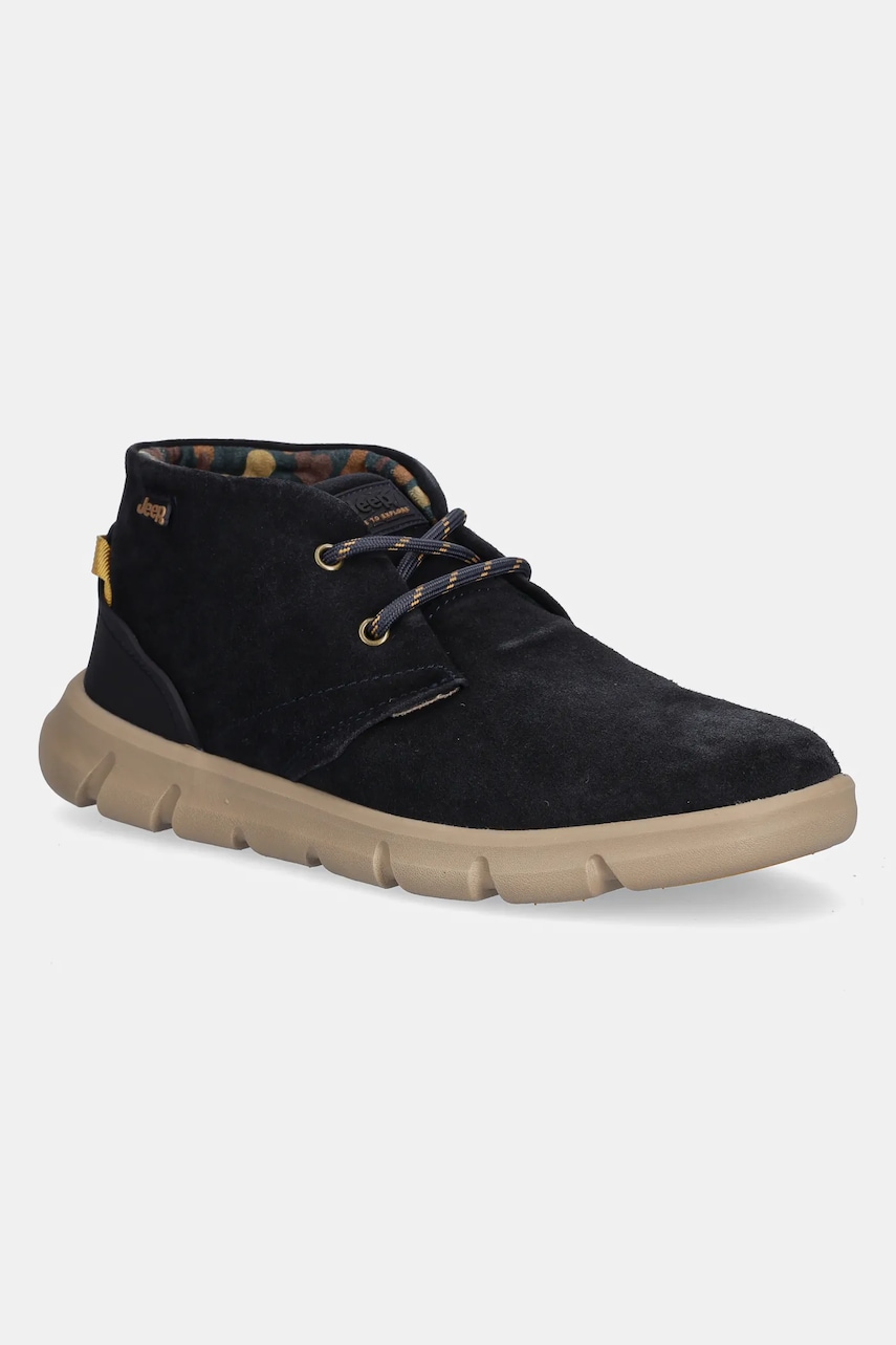 Jeep sneakers din piele întoarsă TABASCO DESERT culoarea bleumarin, JM52030A