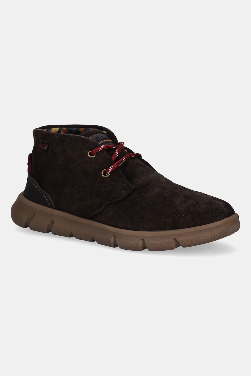 Jeep sneakers din piele întoarsă TABASCO DESERT culoarea maro, JM52030A