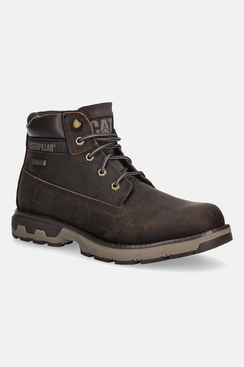 Caterpillar ghete de piele PURSUE WP culoarea maro, P726506