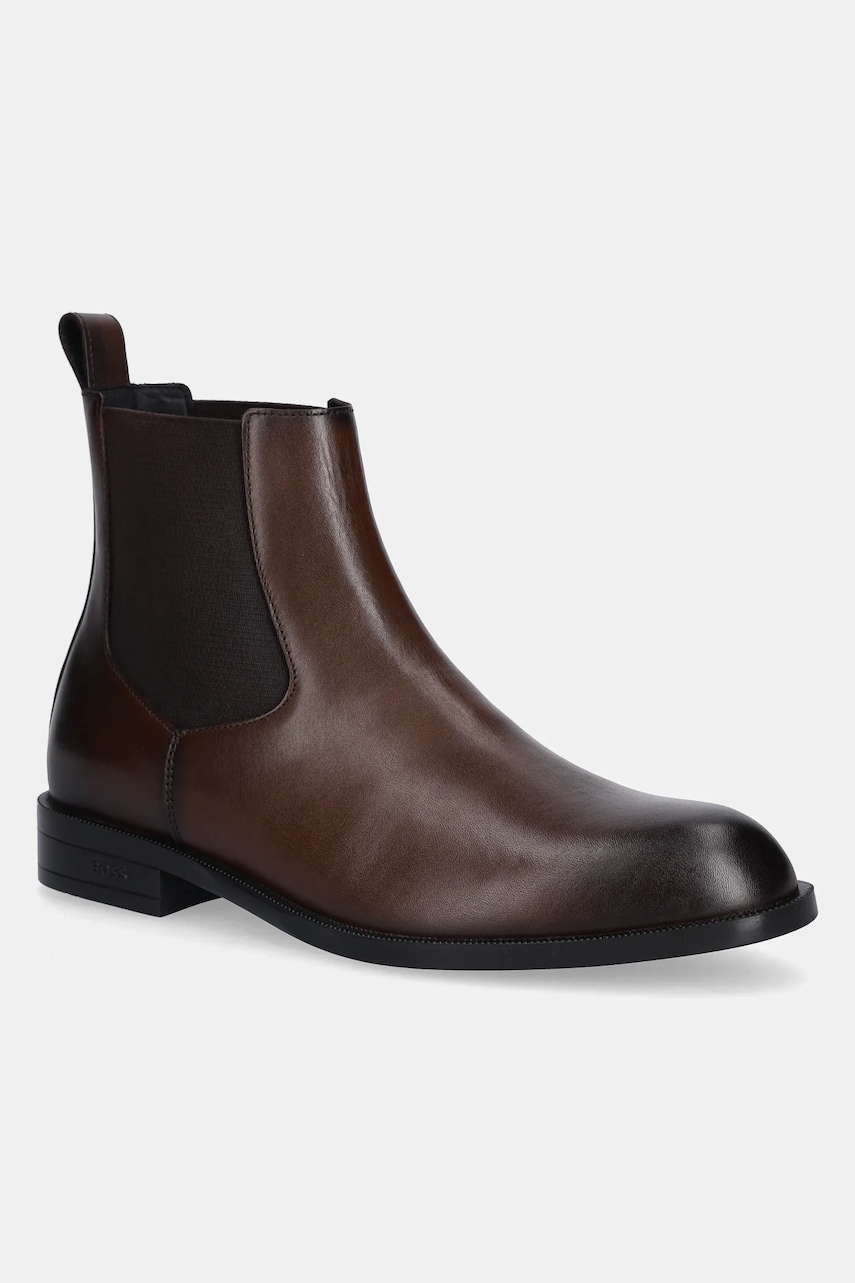 BOSS ghete chelsea de piele Tayil culoarea maro, 50552489