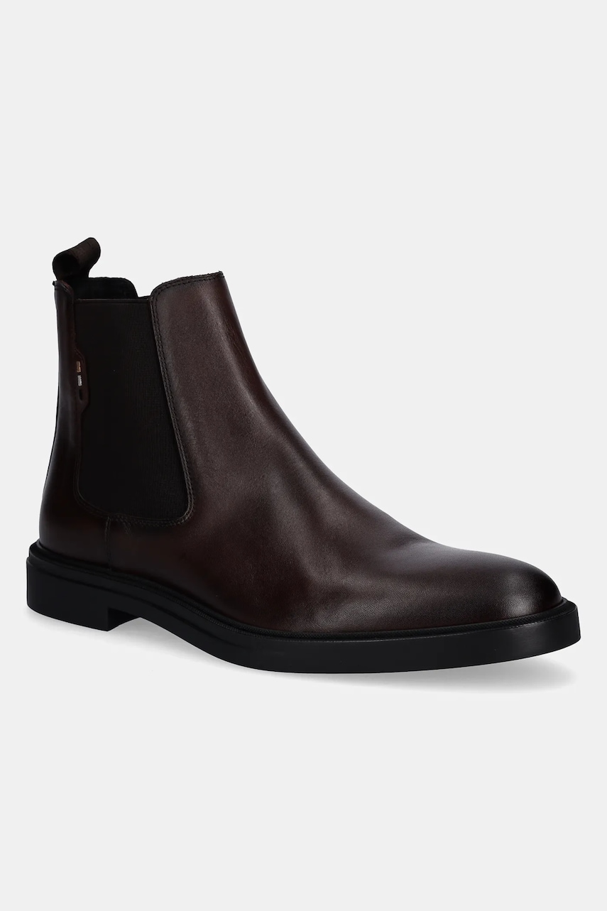 BOSS ghete chelsea de piele 50552527 culoarea maro, Calev BOSS ghete chelsea de piele 50552527 culoarea maro, Calev