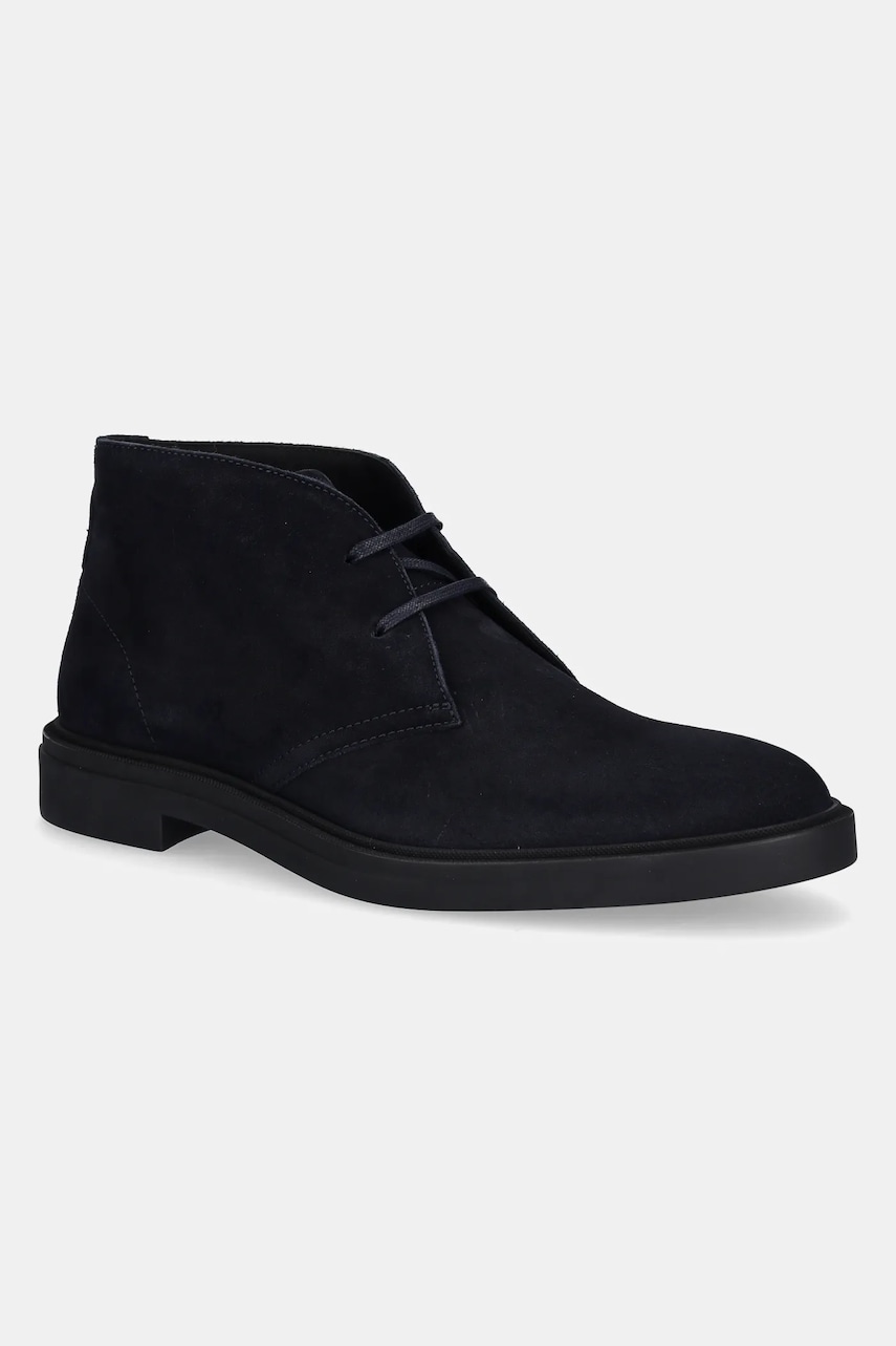BOSS botine de piele întoarsă 50552529 culoarea bleumarin, Calev BOSS botine de piele întoarsă 50552529 culoarea bleumarin, Calev