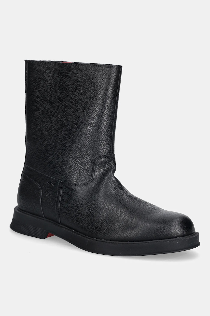 HUGO ghete de piele Lenner culoarea negru, 50552560