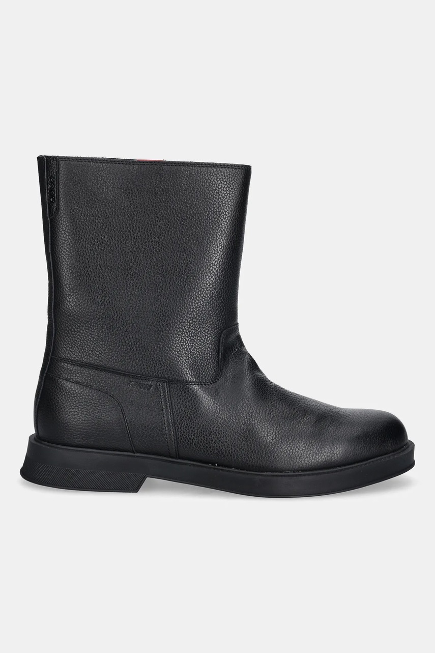 Кожаные ботинки HUGO Lenner цвет чёрный 50552560