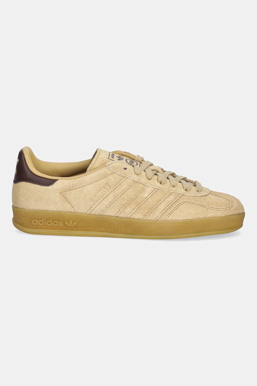 Замшевые кроссовки adidas Originals Gazelle Indoor цвет бежевый JQ8400