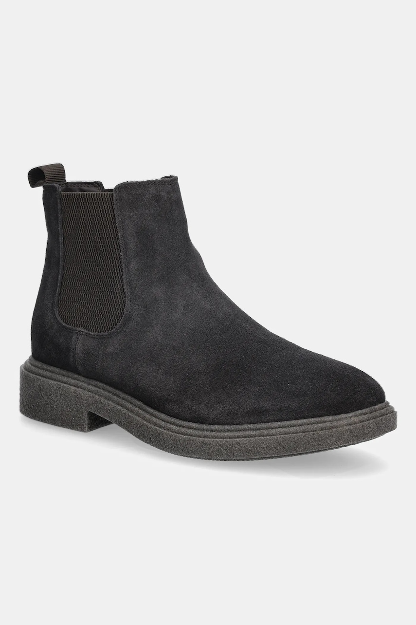 Aldo botine din piele întoarsă ZEDDY culoarea gri, 14174561
