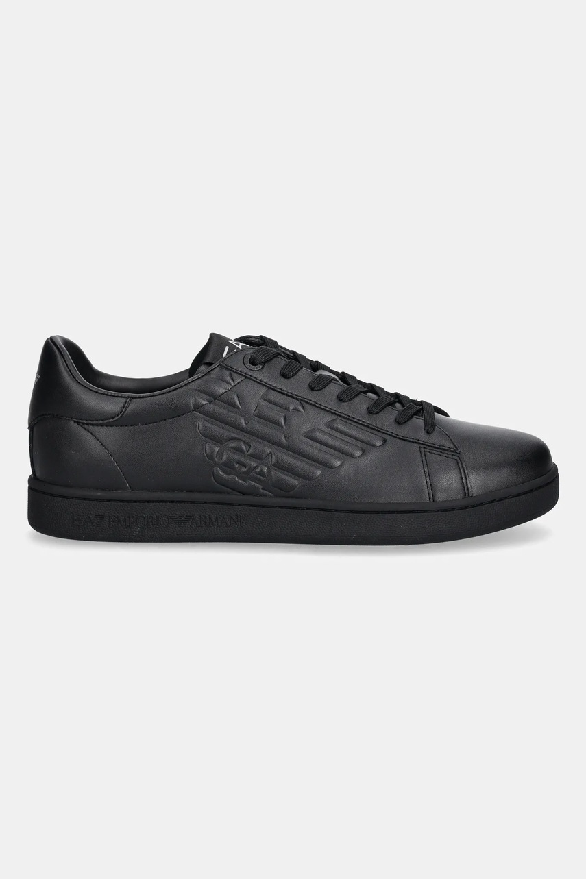 Кожаные кроссовки EA7 Emporio Armani цвет чёрный AF10848.7X000331