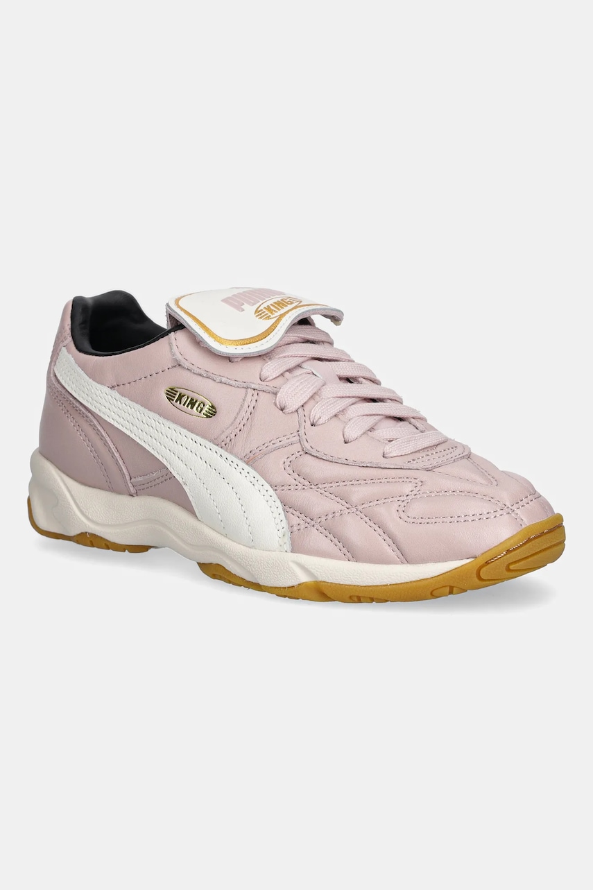 Puma sneakers din piele King Indoor culoarea roz, 401683
