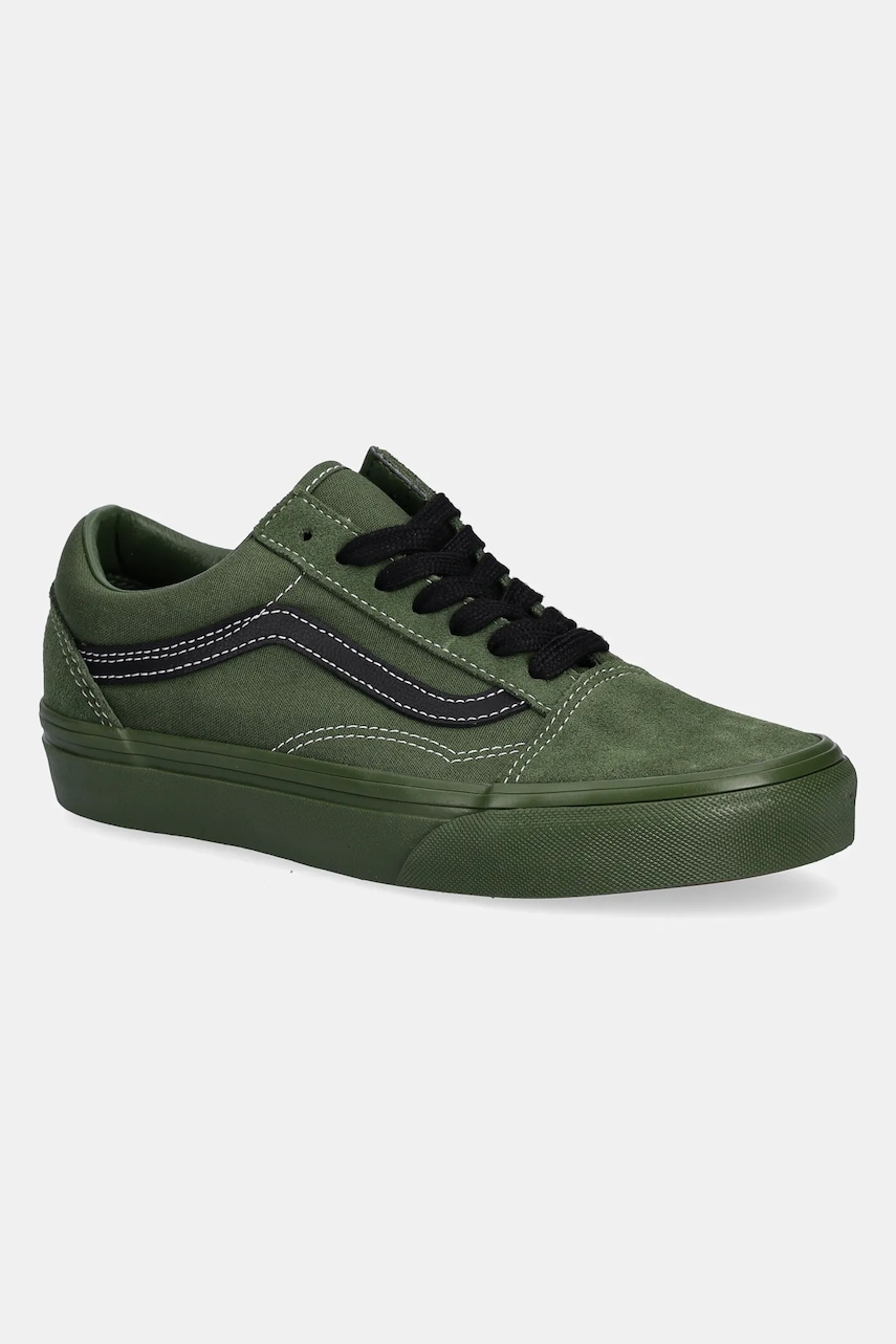 Vans teniși din piele întoarsă Old Skool culoarea verde, VN000D6W2031