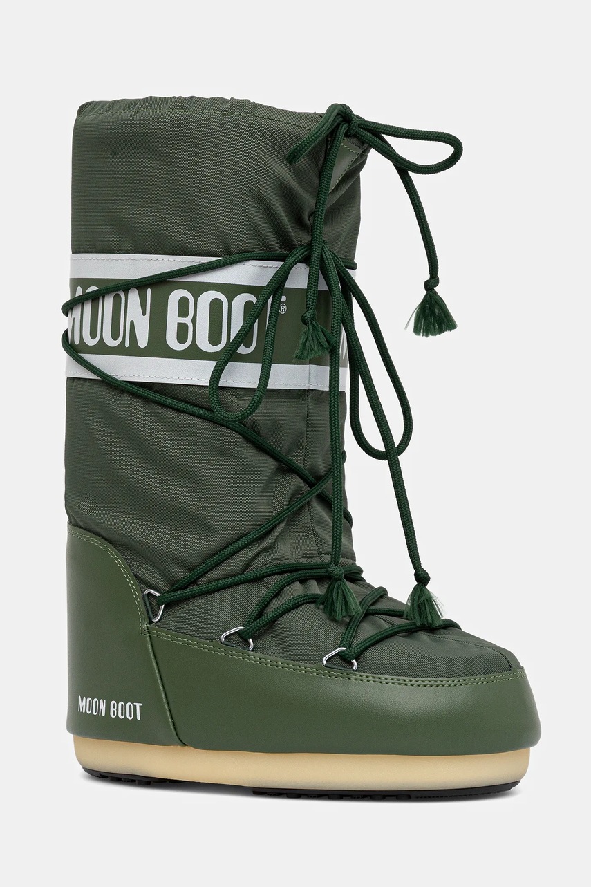 Levně Sněhule Moon Boot MB ICON NYLON zelená barva, 80D1400440 G016