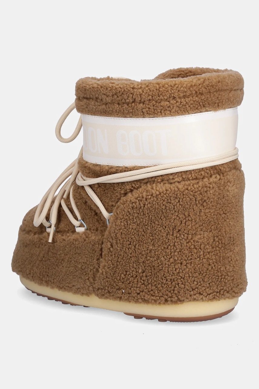 Μπότες χιονιού Moon Boot MB ICON LOW FLEECE χρώμα: καφέ, 80D1409700 M047 φωτογραφία