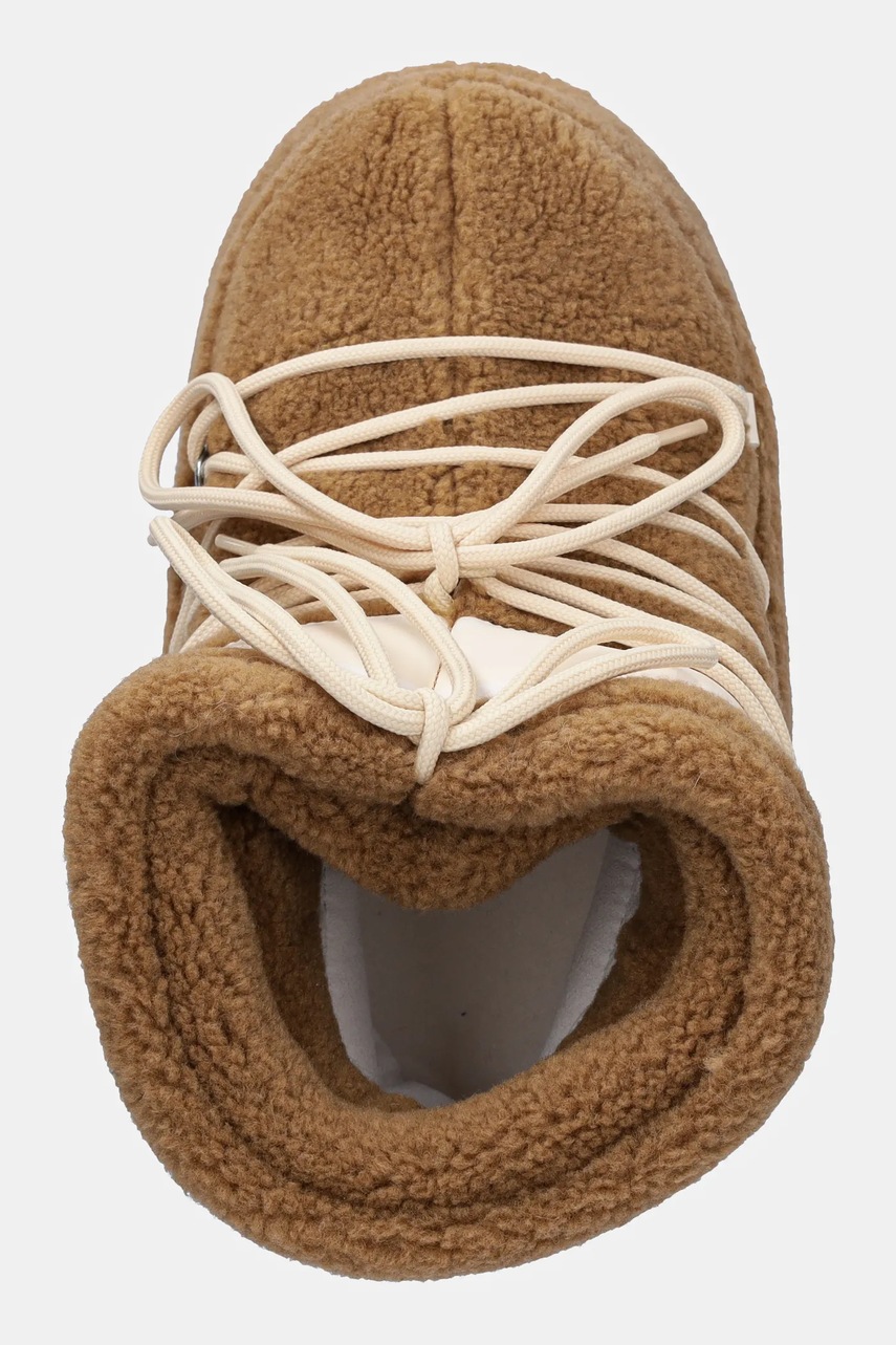 Μπότες χιονιού Moon Boot MB ICON LOW FLEECE χρώμα: καφέ, 80D1409700 M047 φωτογραφία