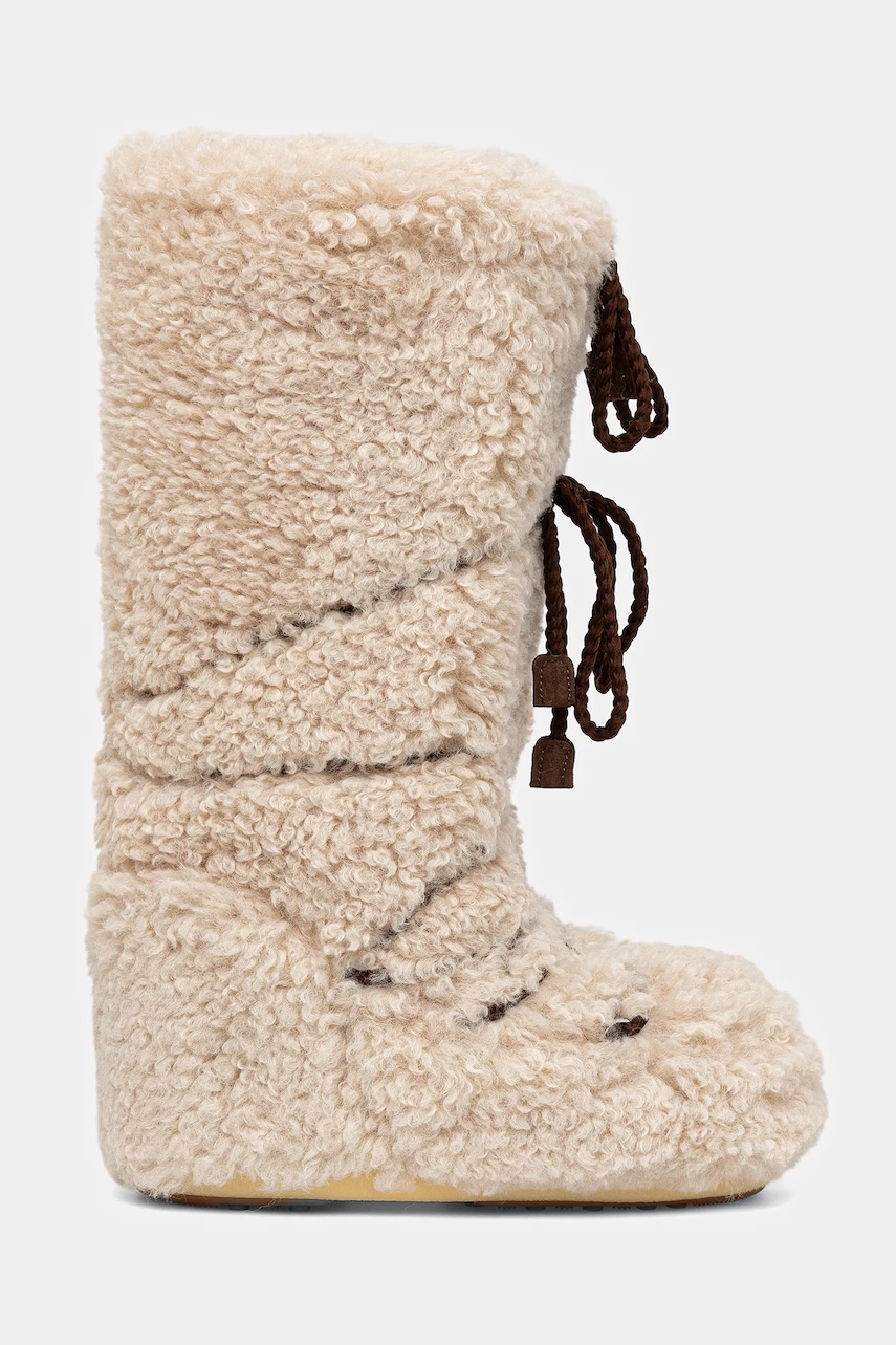Зимние сапоги Moon Boot MB ICON CURLY EXTRA цвет бежевый 80D1403070 L007 Зимние сапоги Moon Boot MB ICON CURLY EXTRA цвет бежевый 80D1403070 L007