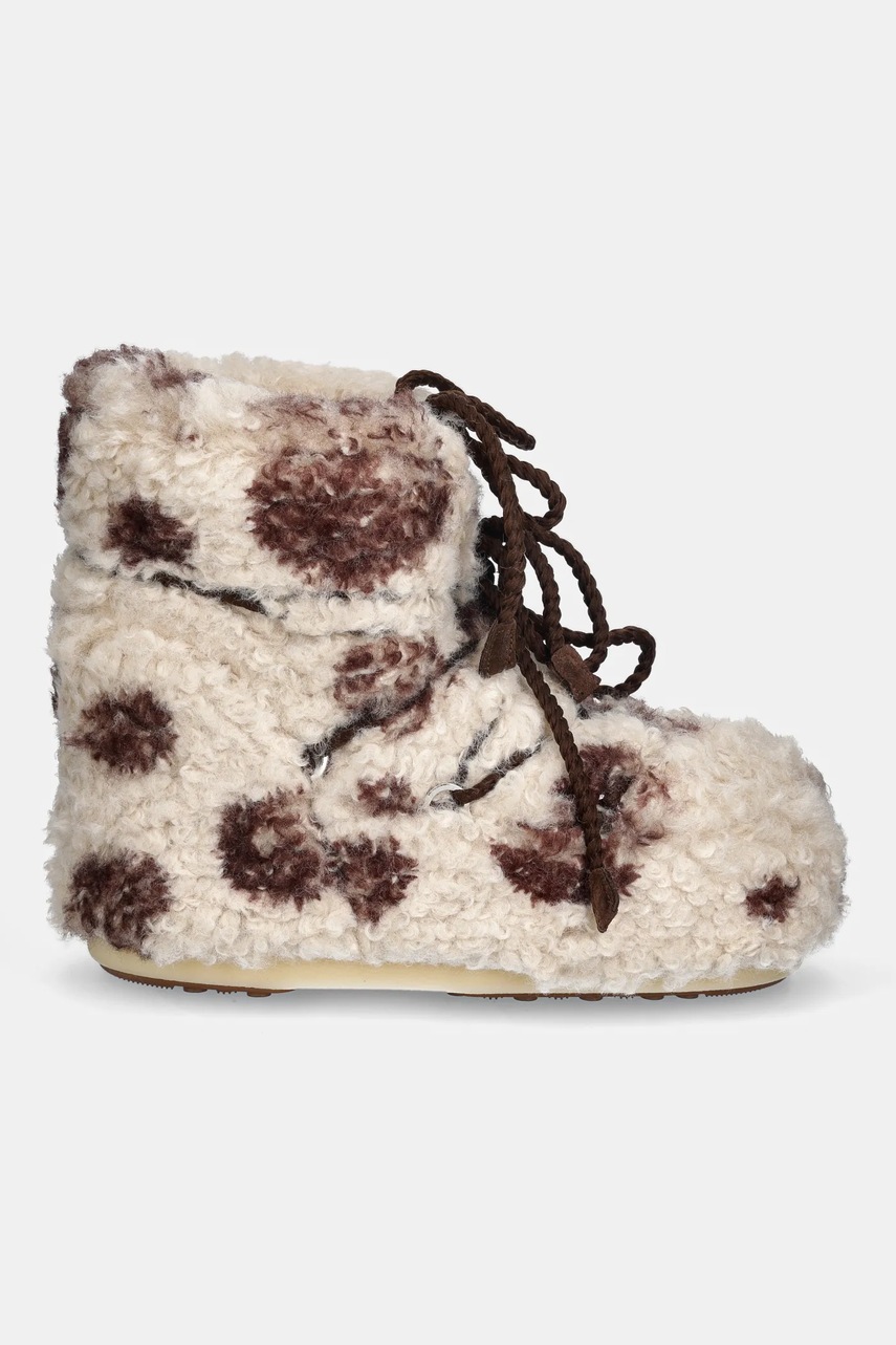 Зимние сапоги Moon Boot MB ICON LOW CURLY цвет бежевый 80D1409690 MM04