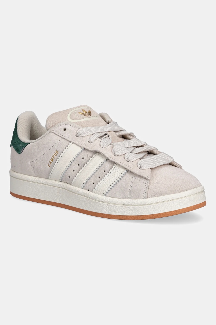 adidas Originals sneakers din piele întoarsă Campus0S culoarea bej, JS3786 adidas Originals sneakers din piele întoarsă Campus0S culoarea bej, JS3786