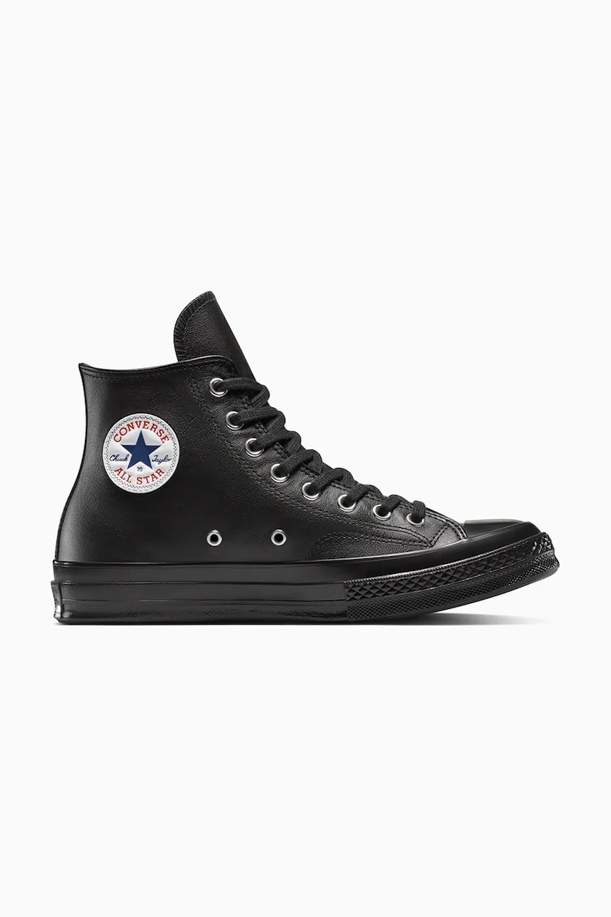 Converse teniși de piele Chuck 70 culoarea negru, A15169C