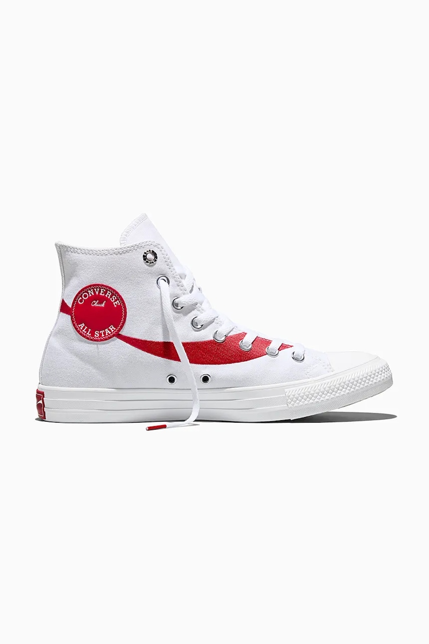 Converse teniși Converse x Coca-Cola Chuck Taylor All Star culoarea alb, A18434C