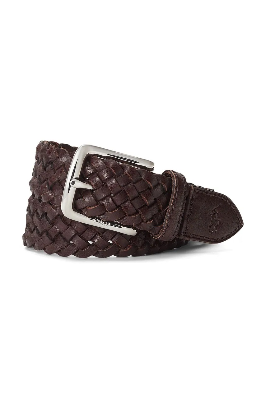 Levně Kožený pásek Polo Ralph Lauren hnědá barva, 400951501001