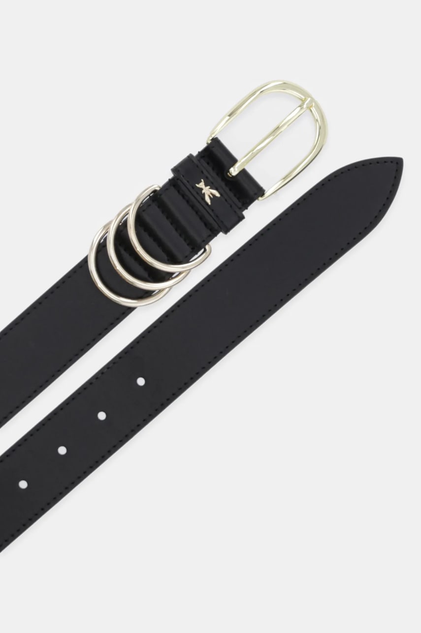 Кожаный ремень Patrizia Pepe цвет чёрный 8W0069 L048 Кожаный ремень Patrizia Pepe цвет чёрный 8W0069 L048