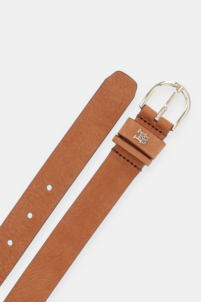 Кожаный ремень Tommy Hilfiger цвет коричневый AW0AW17930