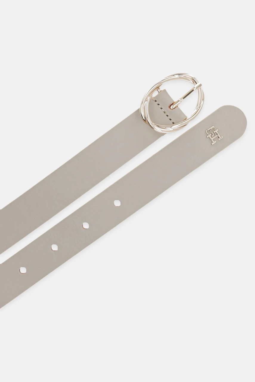 Кожаный ремень Tommy Hilfiger цвет бежевый AW0AW17932