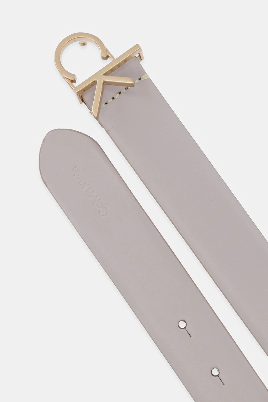 Кожаный ремень Calvin Klein цвет серый LV04F7033G